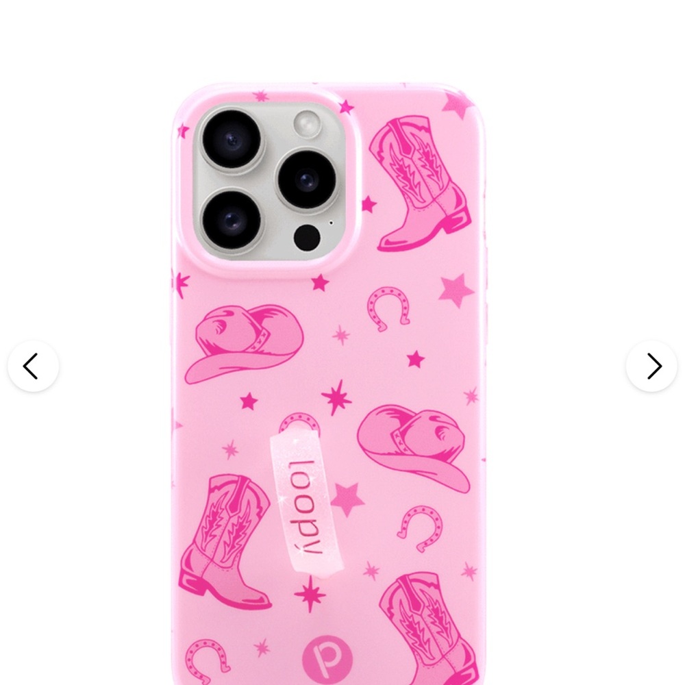 Loopy Case Pink Phone Case with Western Design